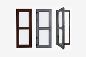 Aluminum-clad wood exterior door